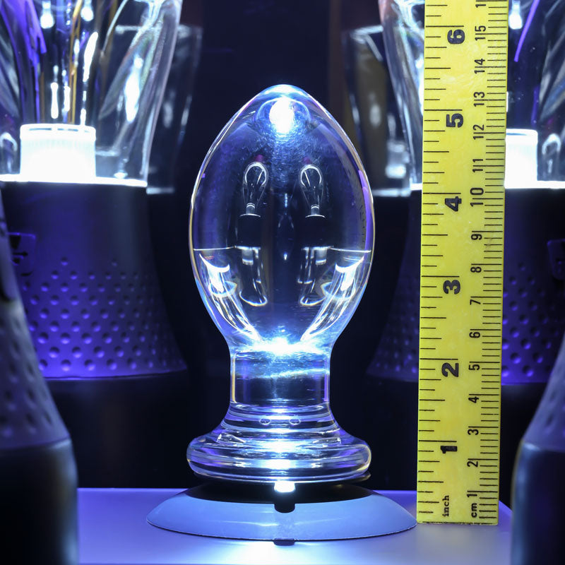 Gender X Crystal Ball - Glass 13.6 cm Butt Plug with Suction Base