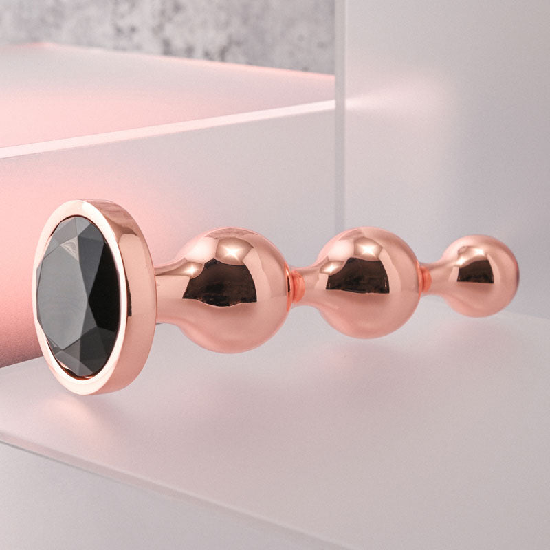 Gender X GOLD DIGGER Large - Large Butt Plug with Black Gem Base