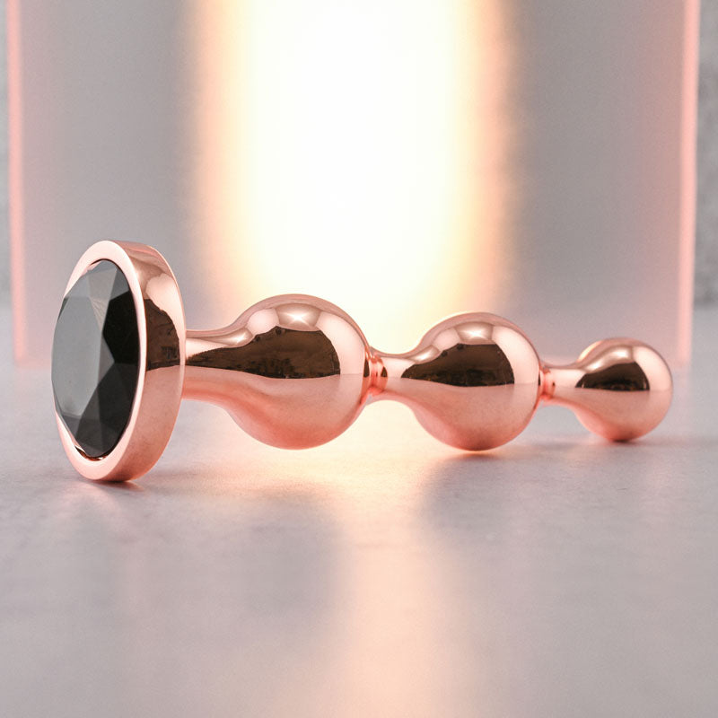 Gender X GOLD DIGGER Large - Large Butt Plug with Black Gem Base