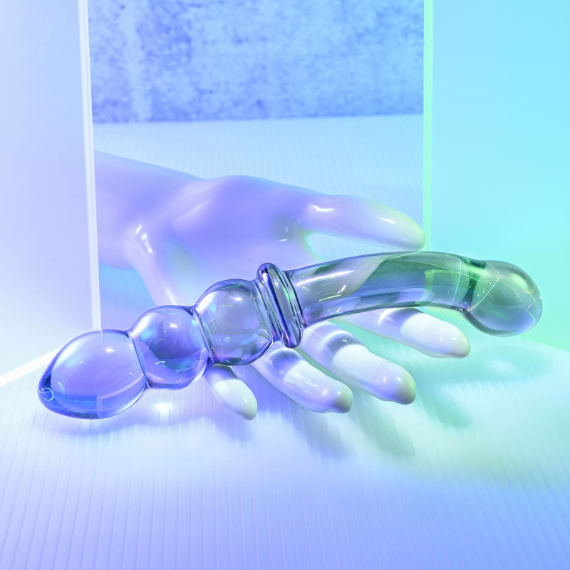 Gender X LUSTROUS GALAXY WAND - /Violet Glass 18.5 cm Double Ended Massager