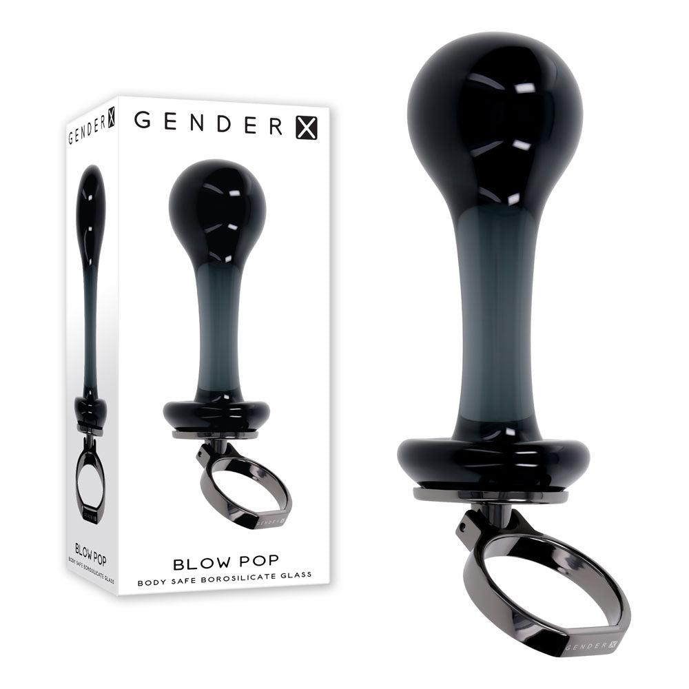 Gender X BLOW POP - 12.8 cm Glass Plug with Ring Pull