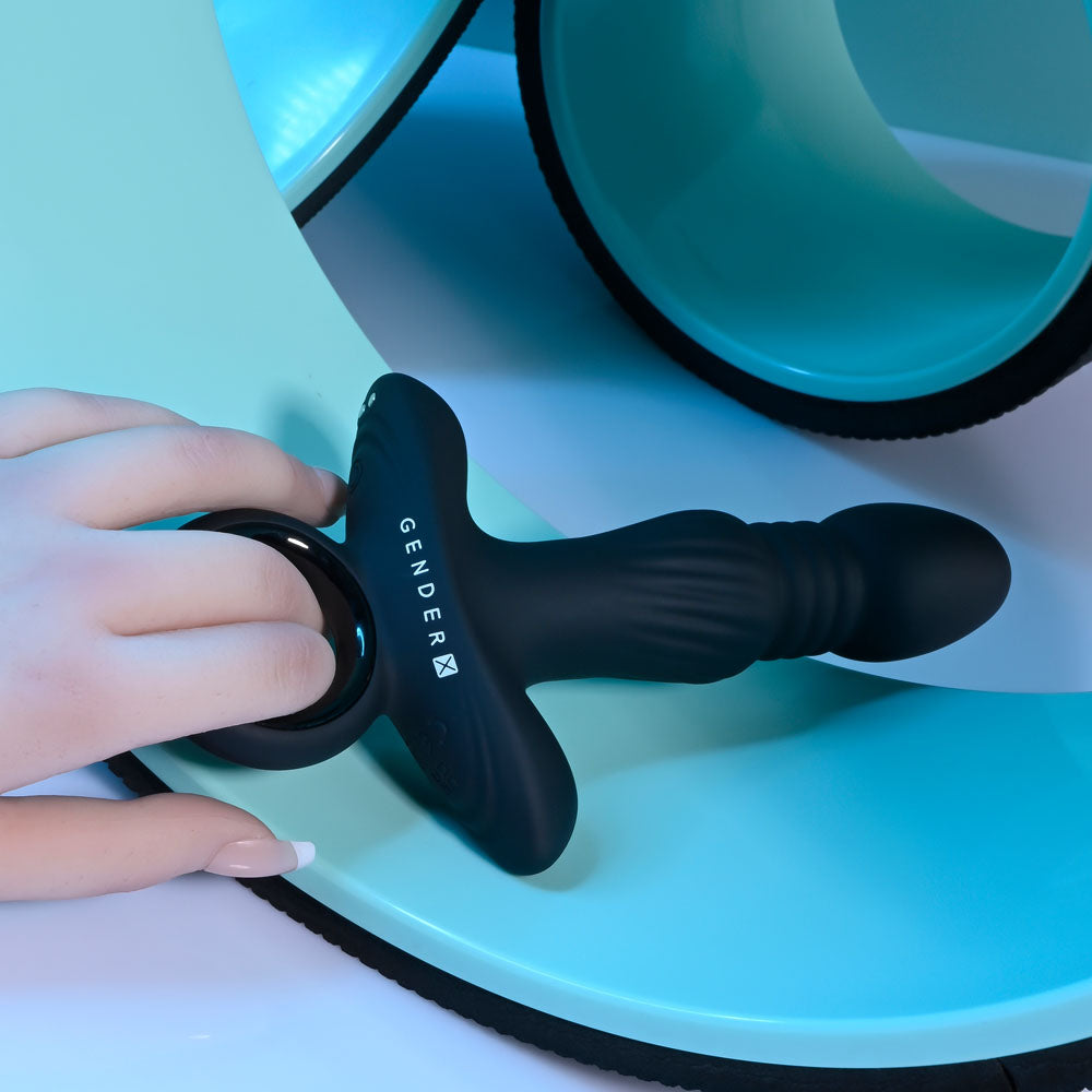 Gender X SLAYER - 20 cm USB Rechargeable Thrusting Vibrating Butt Plug