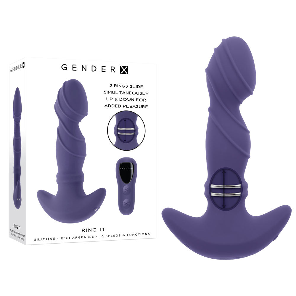 Gender X RING IT - 16.5 cm USB Rechargeable Vibrator with Wireless Remote