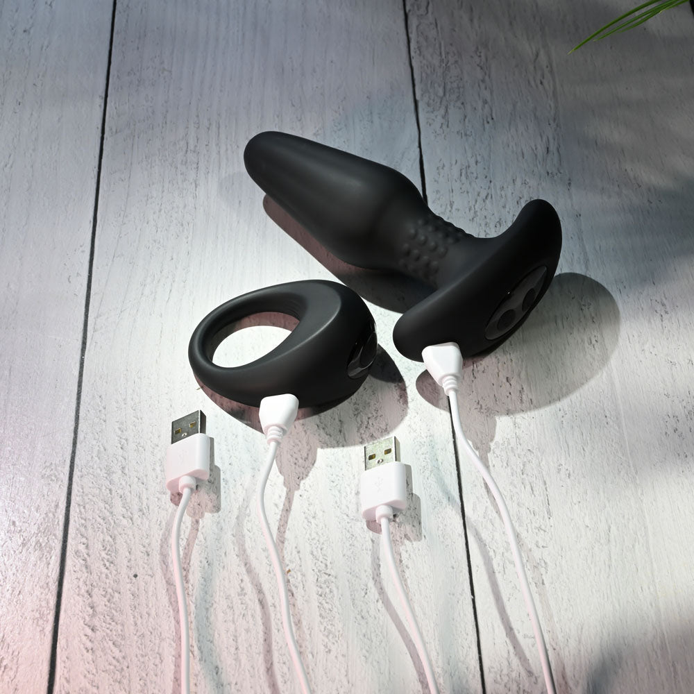Gender X TEAMWORK - USB Rechargeable Rimming Butt Plug & Vibrating Cock Ring