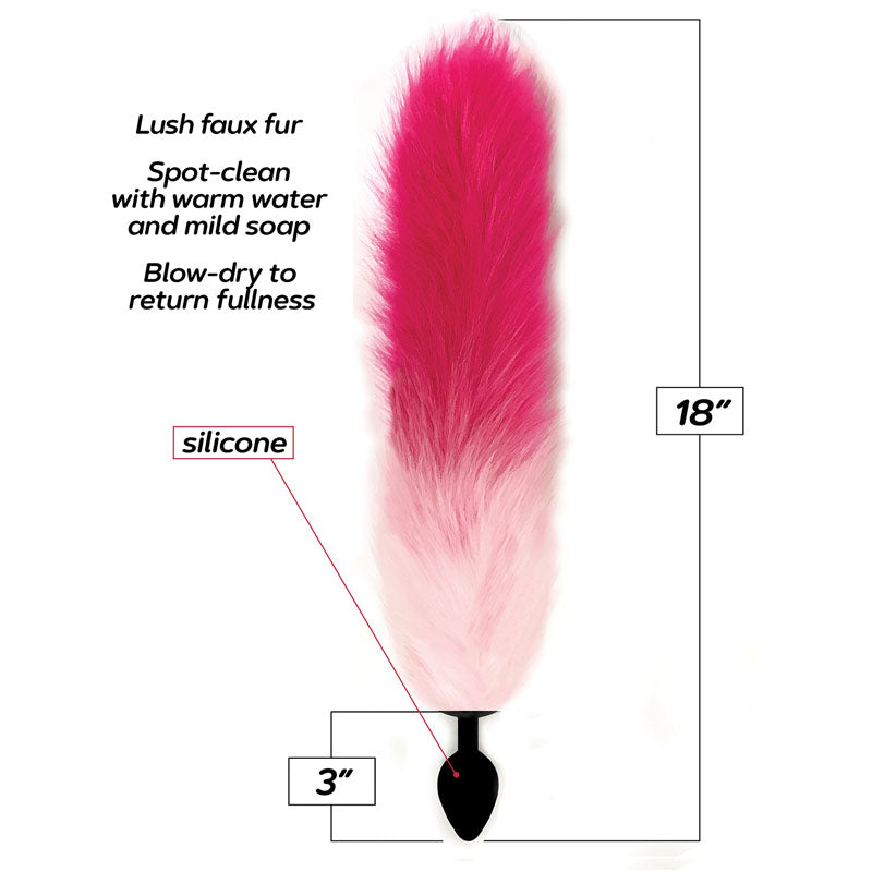 Foxy Fox Tail Silicone Butt Plug - Gradient - 46 cm Tail