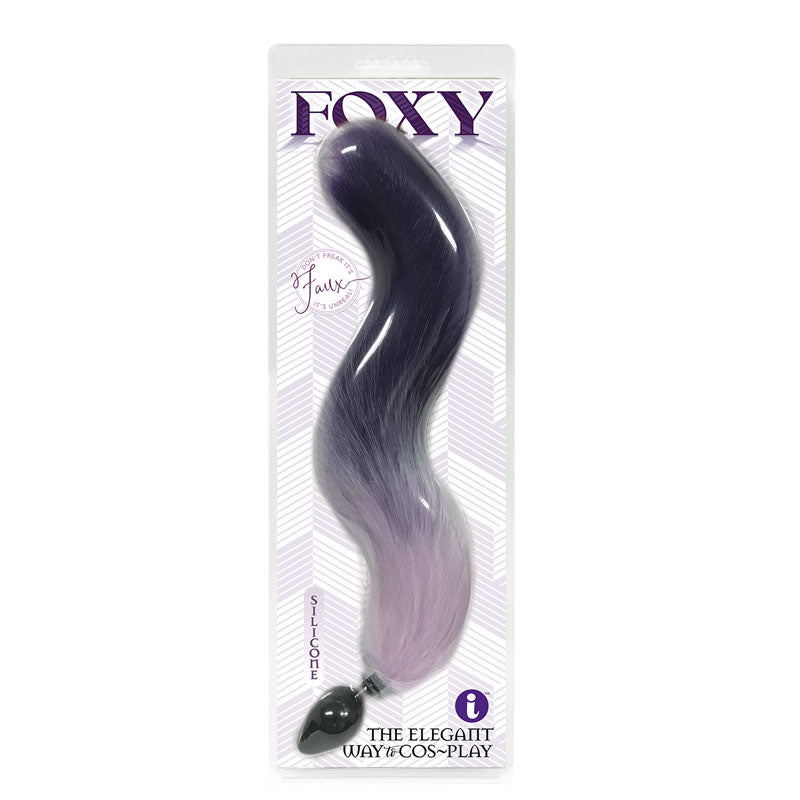 Foxy Fox Tail Silicone Butt Plug - Gradient - 46 cm Tail