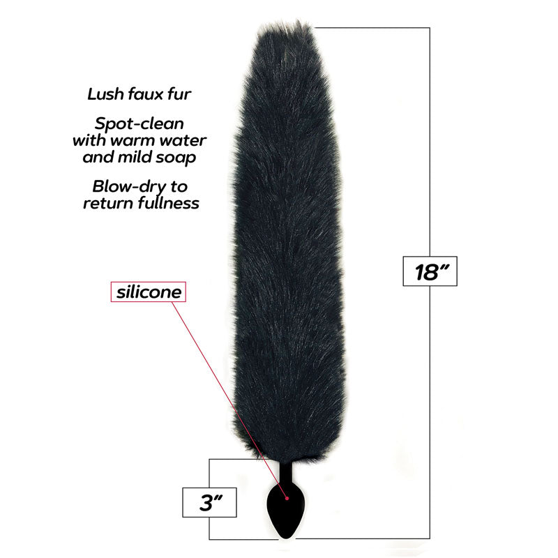 Foxy Fox Tail Silicone Butt Plug - - 46 cm Tail