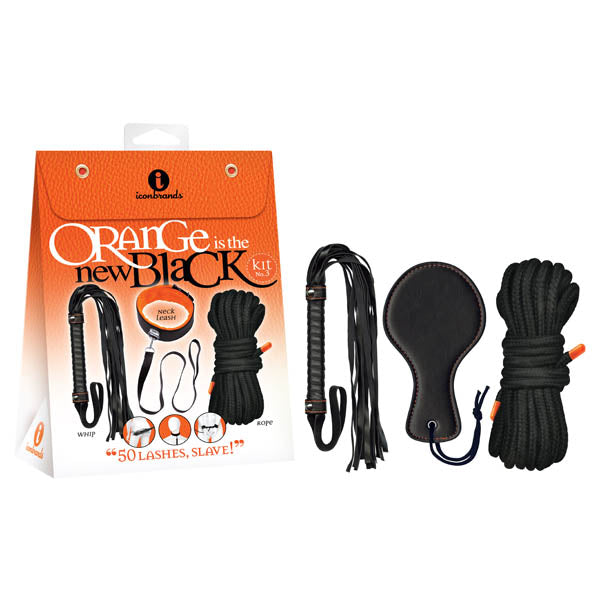 Orange Is The New Kit #3 - 50 Lashes, Slave! - Bondage Kit - 3 Piece Set