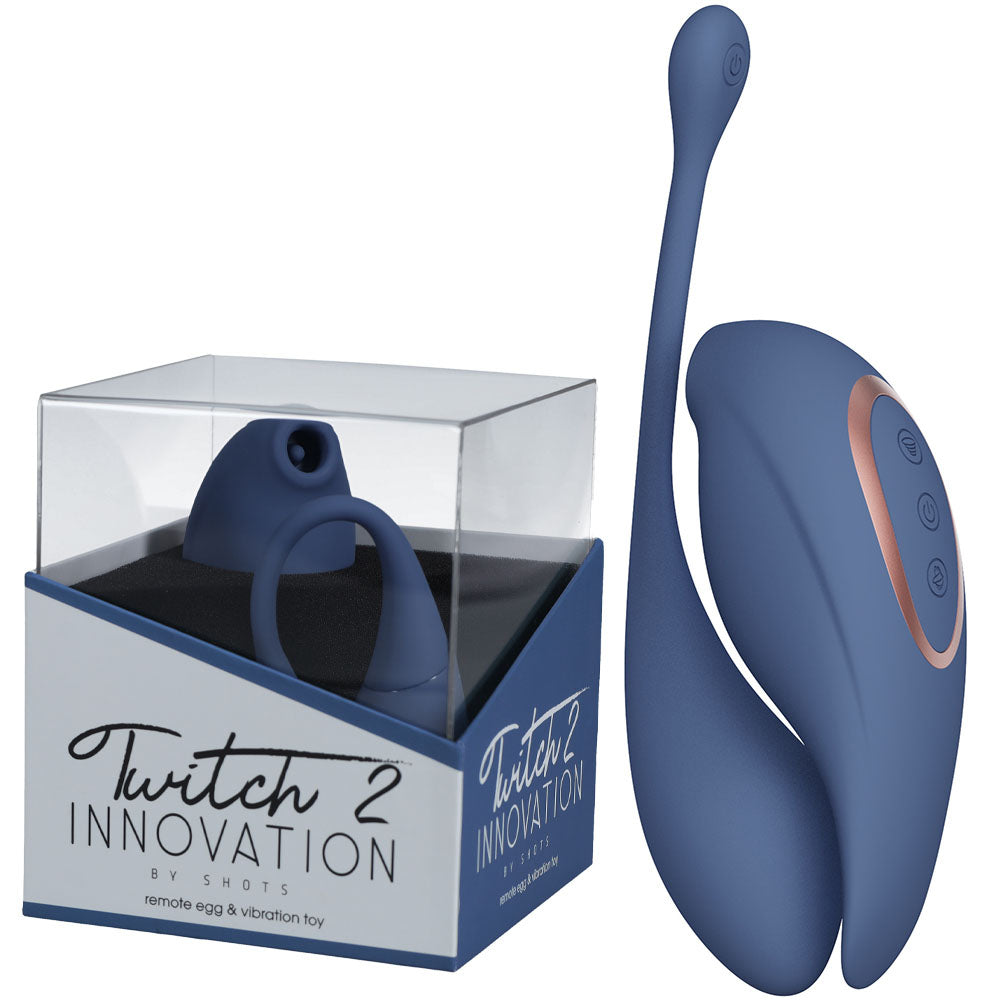 Twitch 2 - - US Rechargeable Suction Vibrator with Remote Vibrating Egg