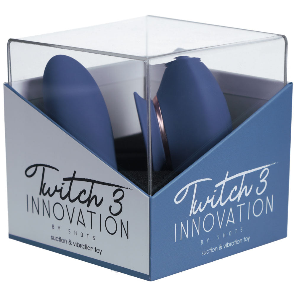 Twitch 3 - /Grey - /Grey USB Rechargeable Suction Vibrator