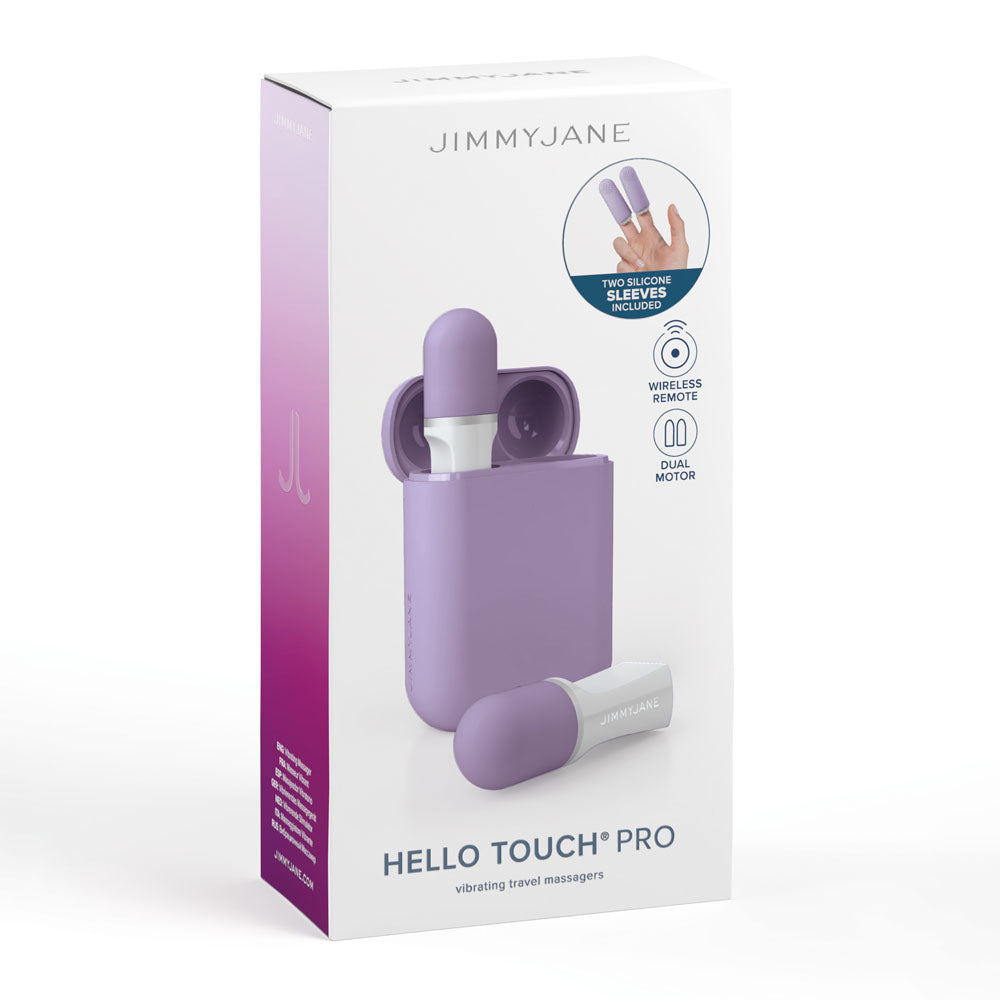 JimmyJane Hello Touch Pro - Vibrating Finger Stimulators with Charging Pod
