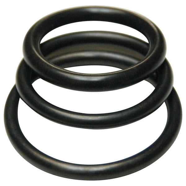 KinkLab Rubber Cock Rings - Rubber Cock Rings - Set of 3 Sizes