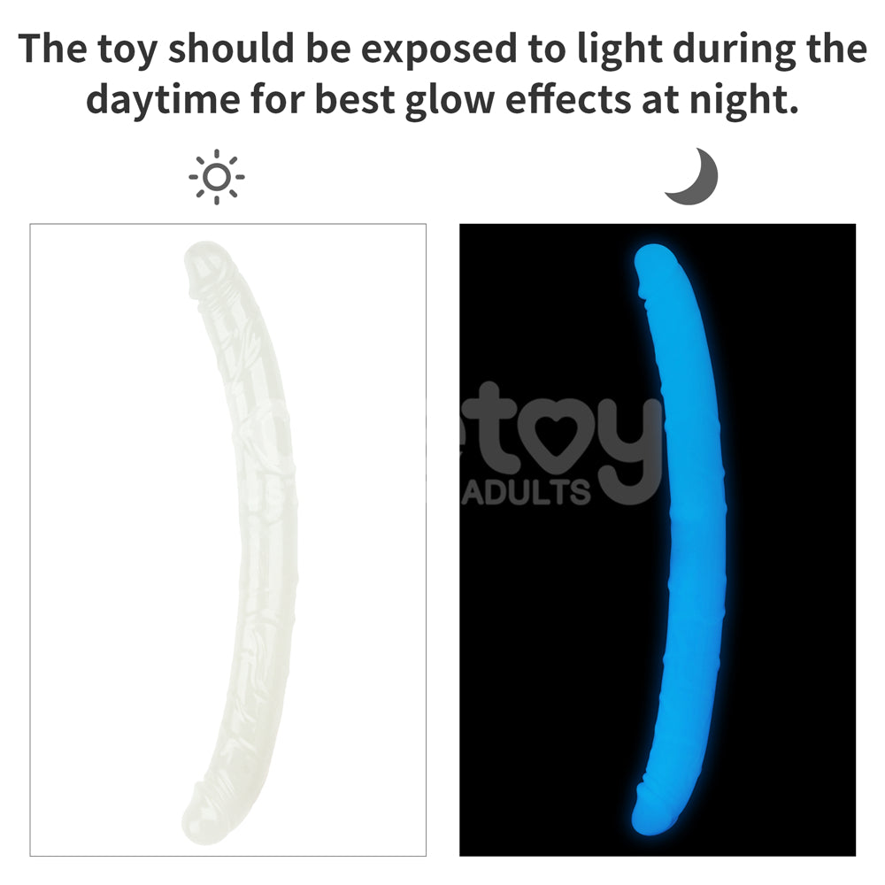Lumino Play 18.5'' Double Dildo - Glow in the Dark 47 cm Double Dong