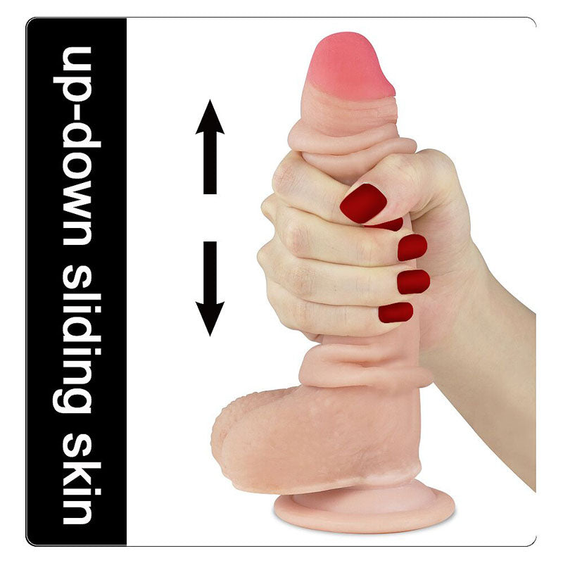 Sliding Skin Dual Layer Dong - 17.8 cm (7'') Dong with Flexible Skin
