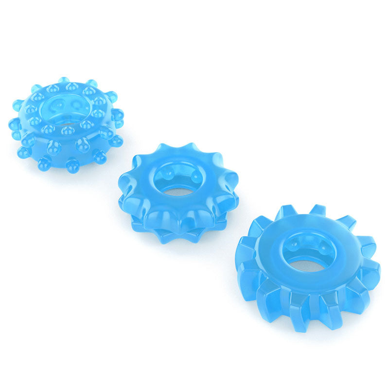 Lumino Play Penis Rings 3 Pack - Glow in the Dark Cock Rings - Set of 3