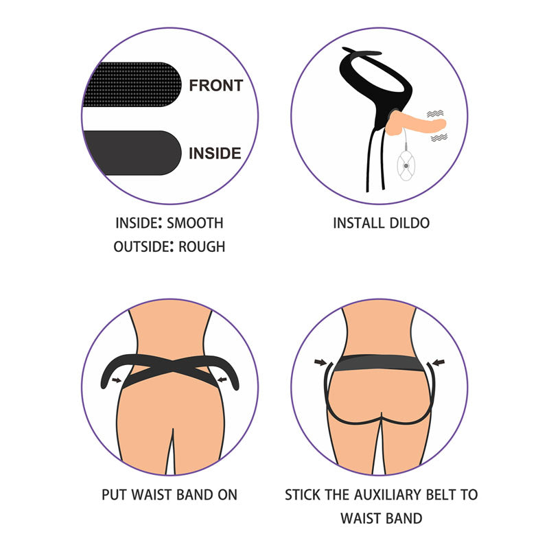 Ingen Vibrating Easy Strap-On Set - 17.8 cm (7'') Vibrating Strap-On