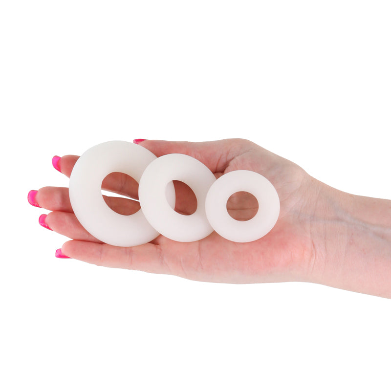 Firefly - 3pc Bubble Rings - - Glow in Dark Cock Rings - Set of 3 Sizes
