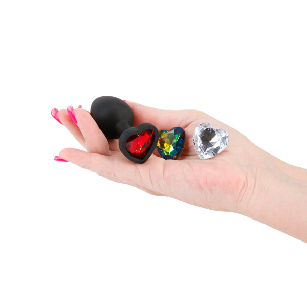 Glams Xchange Heart - Small - Small Butt Plug with Interchangeable Heart Gems