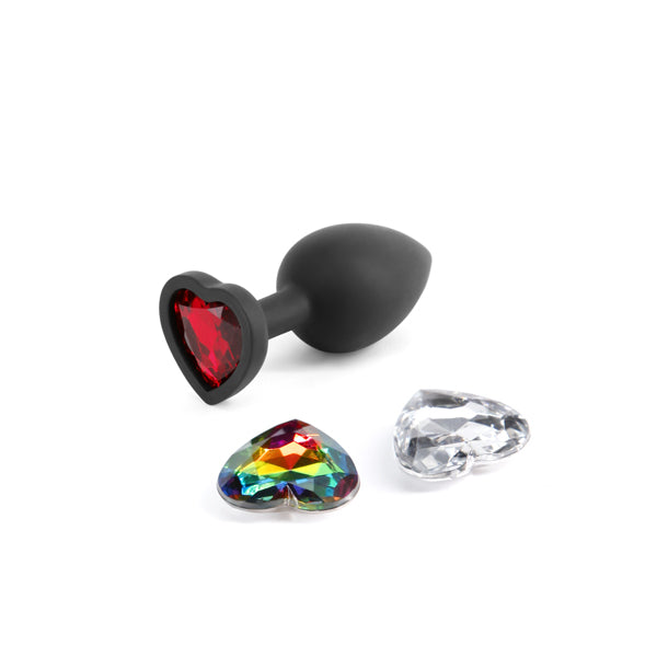 Glams Xchange Heart - Small - Small Butt Plug with Interchangeable Heart Gems