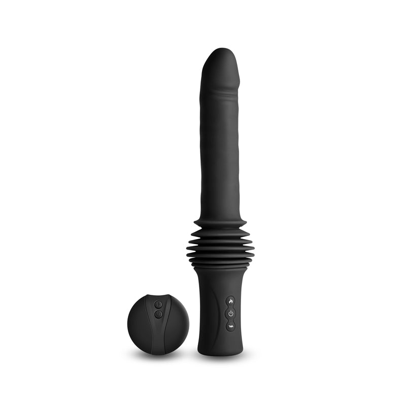 Renegade Super Stroker - - 36.8 cm USB Rechargeable Thrusting Vibrator with Remote Control & Stand
