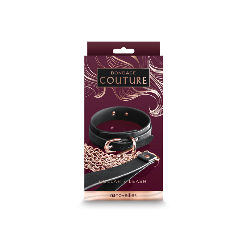 Bondage Couture Collar & Leash - - Restraint