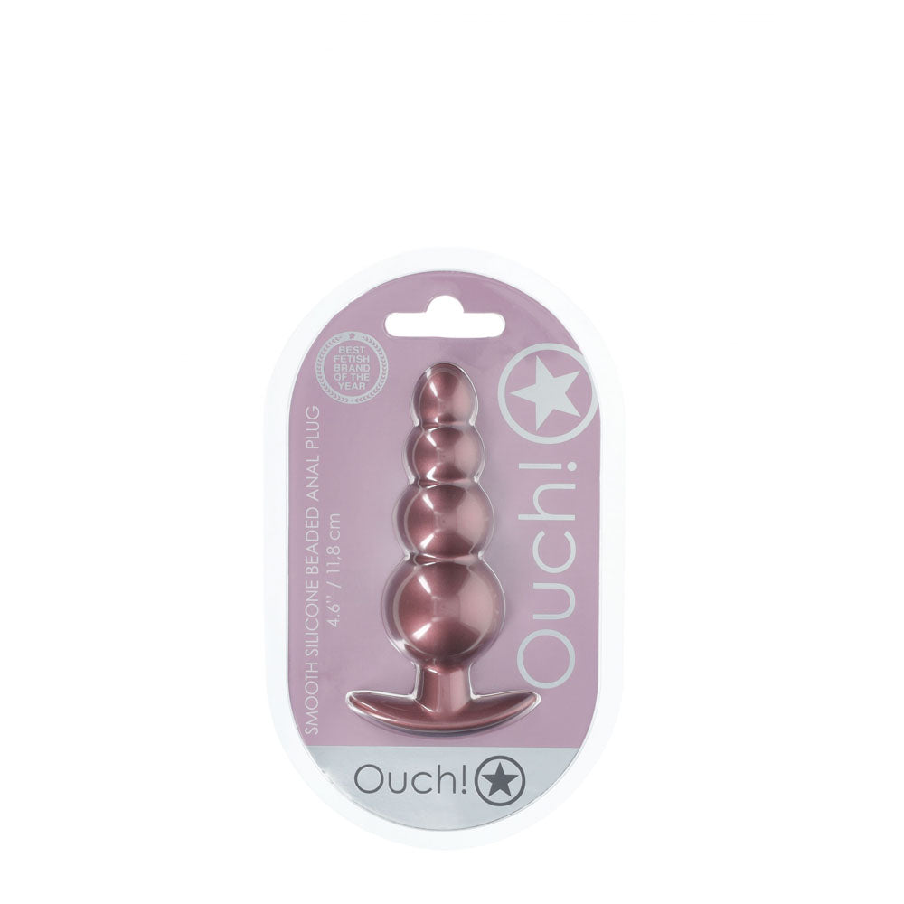 OUCH! Beaded Anal Plug - - 11.7 cm Butt Plug