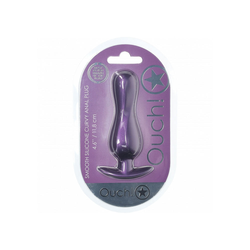 OUCH! Curvy Anal Plug - Metallic - Metallic 11.7 cm Butt Plug