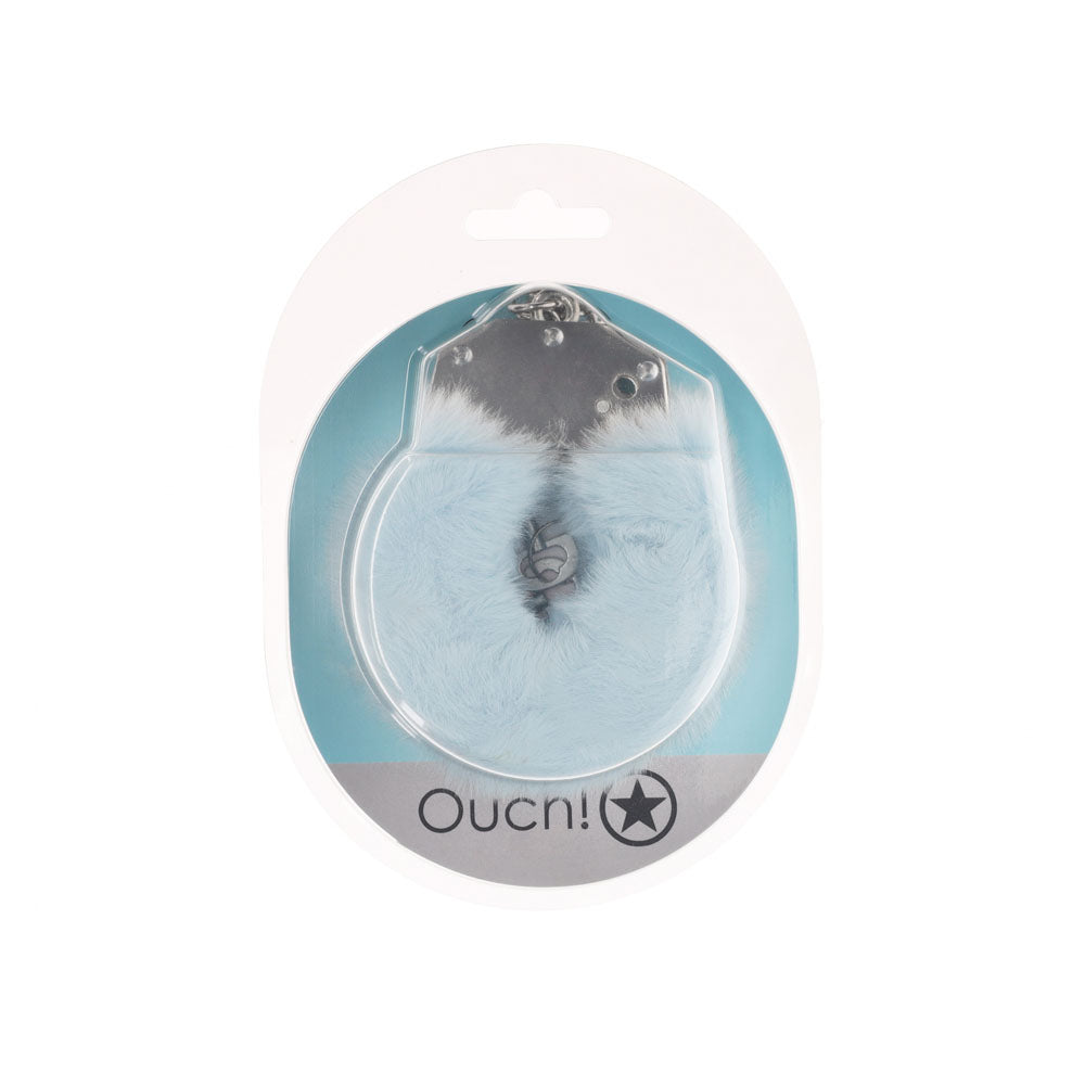 OUCH! Heavy-Duty Fluffy Cuffs - Powder - Powder Fluffy Restraints
