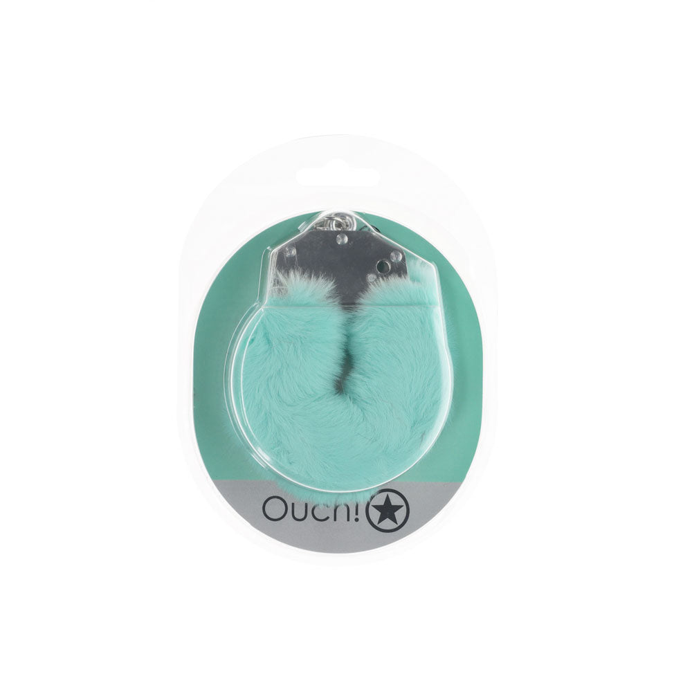 OUCH! Heavy-Duty Fluffy Cuffs - Powder - Powder Fluffy Restraints