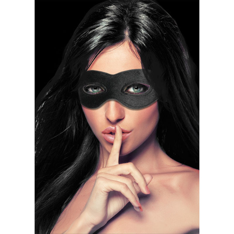 Ouch! Velvet & Velcro Adjustable Open Eye Mask - Restraint
