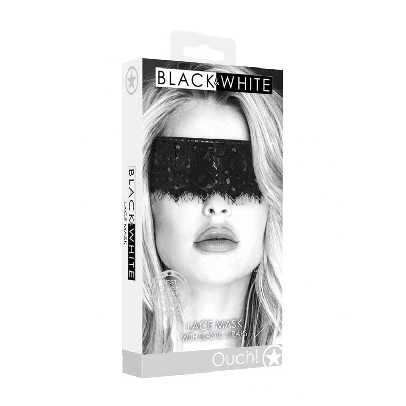 OUCH! & White Lace Mask With Elastic Straps - Eye Restraint