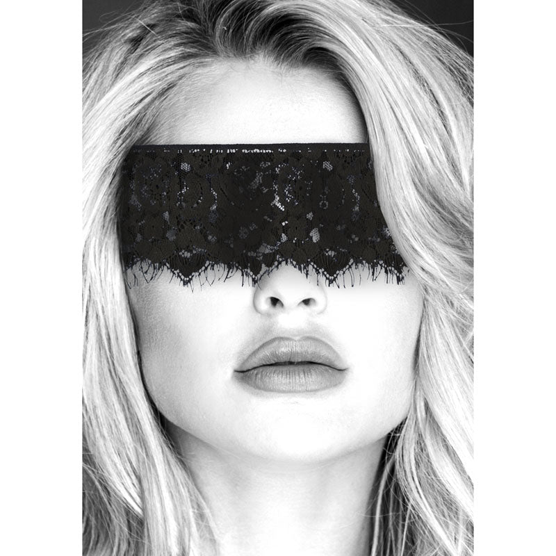 OUCH! & White Lace Mask With Elastic Straps - Eye Restraint