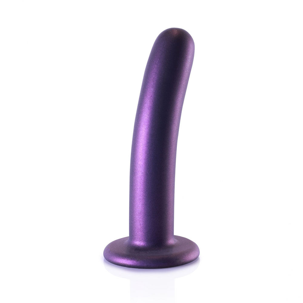 OUCH! Smooth Silicone G-Spot Dildo - 6'' / 14.5 cm - Metallic 14.5 cm Dildo