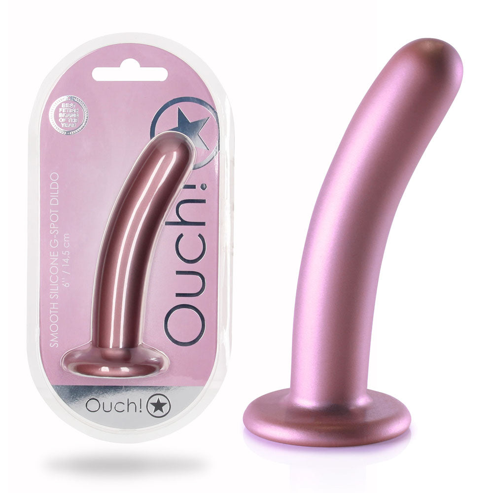 OUCH! Smooth Silicone G-Spot Dildo - 6'' / 14.5 cm - 14.5 cm Dildo