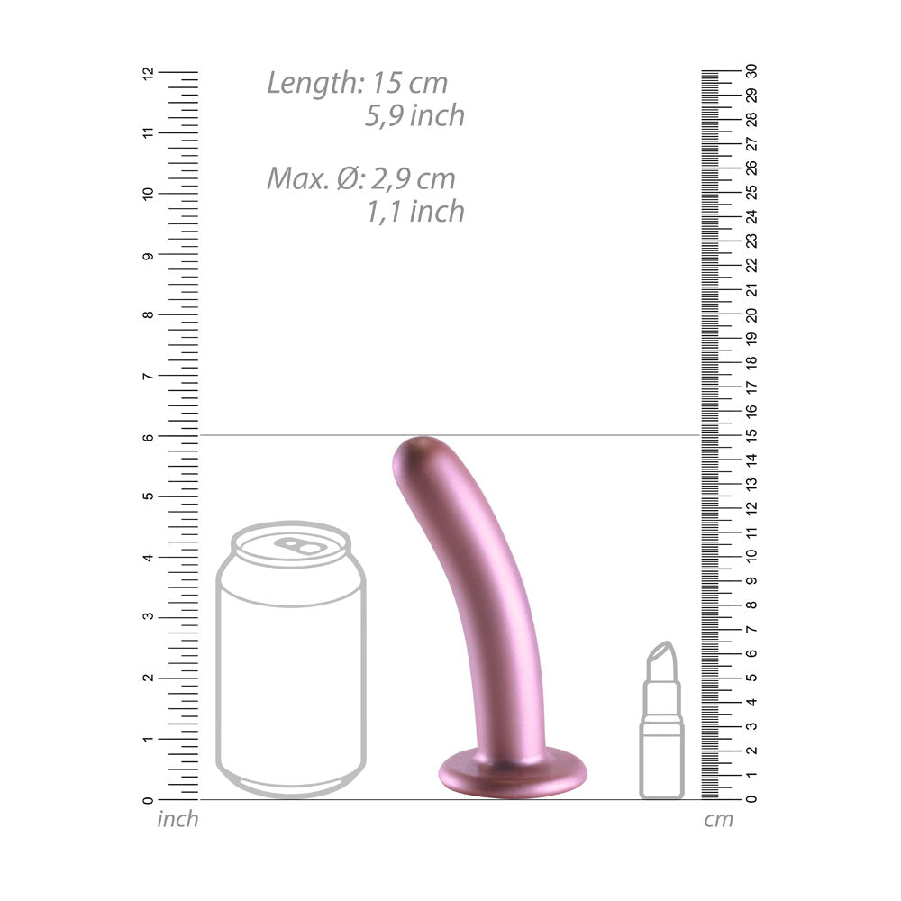 OUCH! Smooth Silicone G-Spot Dildo - 6'' / 14.5 cm - 14.5 cm Dildo