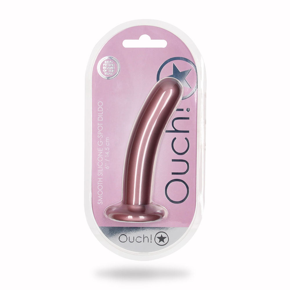 OUCH! Smooth Silicone G-Spot Dildo - 6'' / 14.5 cm - 14.5 cm Dildo