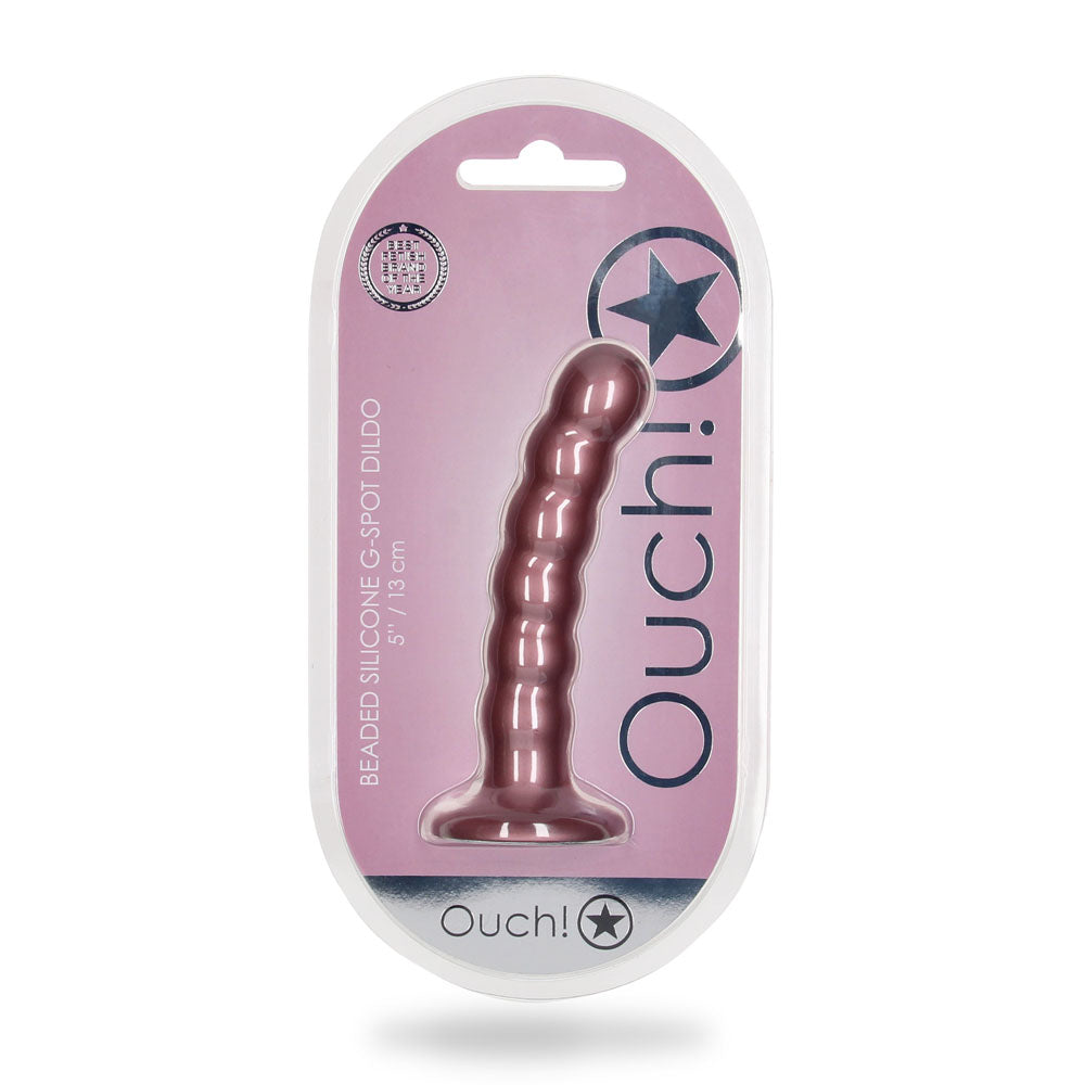 OUCH! Beaded Silicone G-Spot Dildo - 5'' / 13cm - 13 cm Dildo