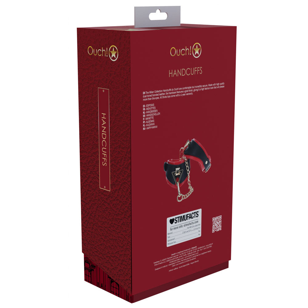 OUCH! Milan Collection - Handcuffs - /Red Restraints