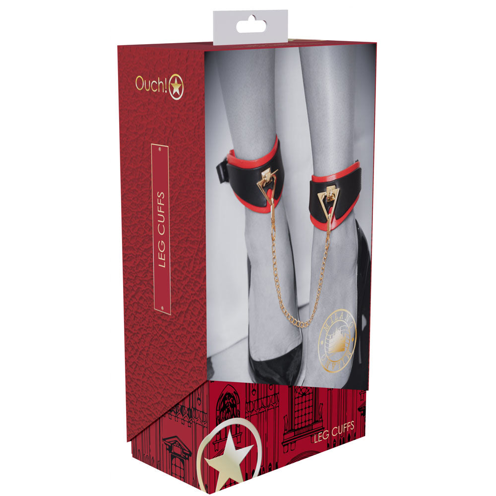OUCH! Milan Collection - Leg Cuffs - /Red Restraints