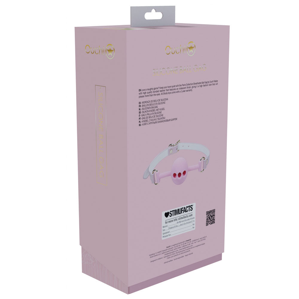 OUCH! Paris Collection - Silicone Ball Gag - Breatheable Mouth Restraint