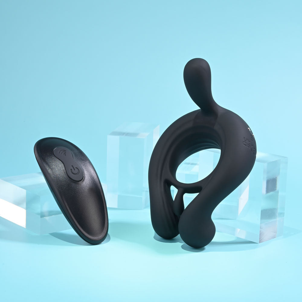 Playboy Pleasure TRIPLE PLAY - USB Rechargeable Cock Ring with Wireless Remote