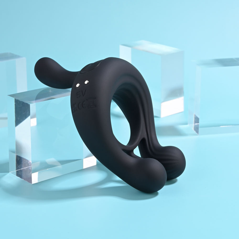Playboy Pleasure TRIPLE PLAY - USB Rechargeable Cock Ring with Wireless Remote