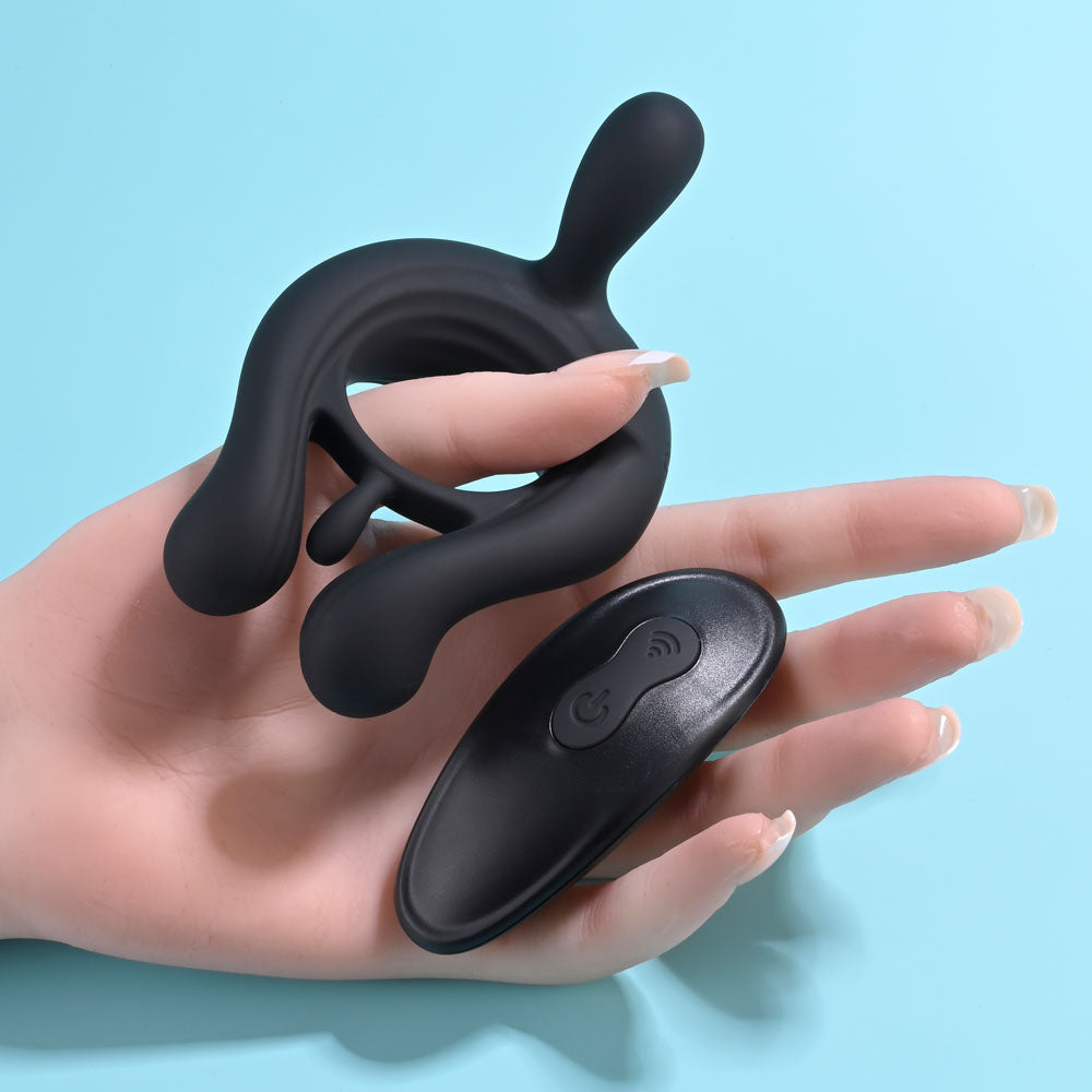 Playboy Pleasure TRIPLE PLAY - USB Rechargeable Cock Ring with Wireless Remote