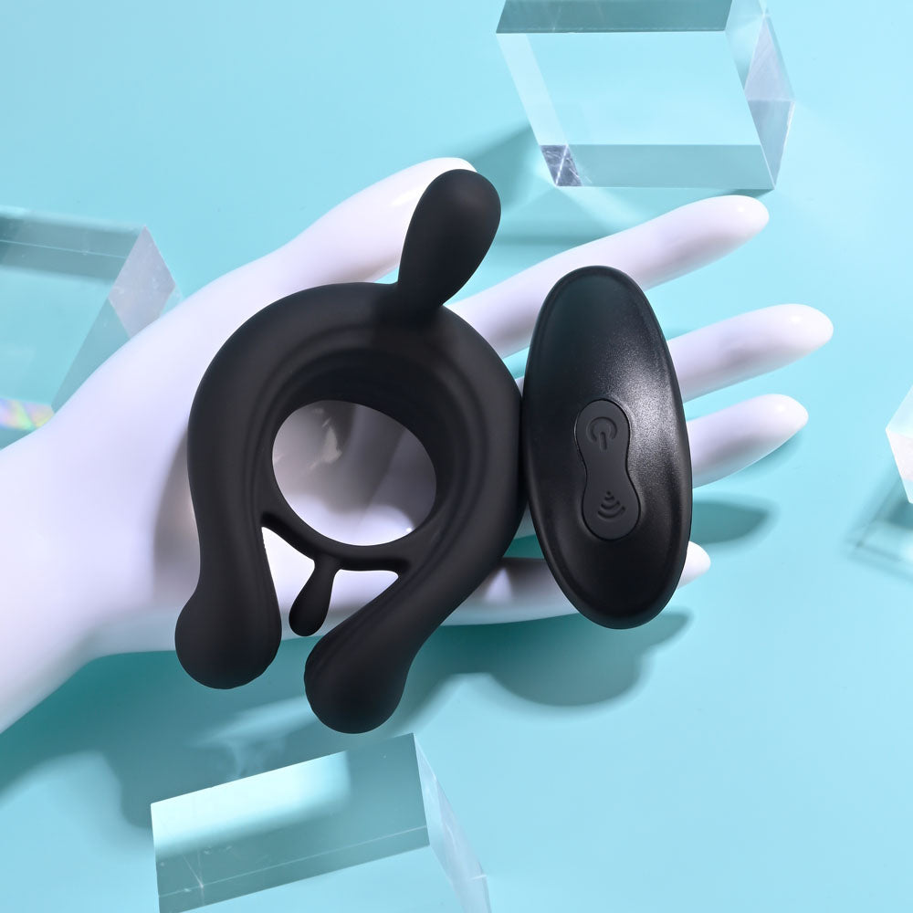 Playboy Pleasure TRIPLE PLAY - USB Rechargeable Cock Ring with Wireless Remote