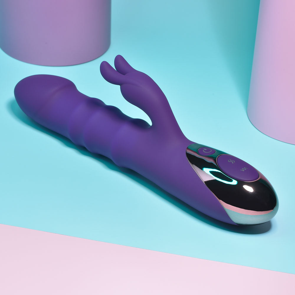 Playboy Pleasure HOP TO IT - 23.5 cm USB Rechargeable Rabbit Vibrator