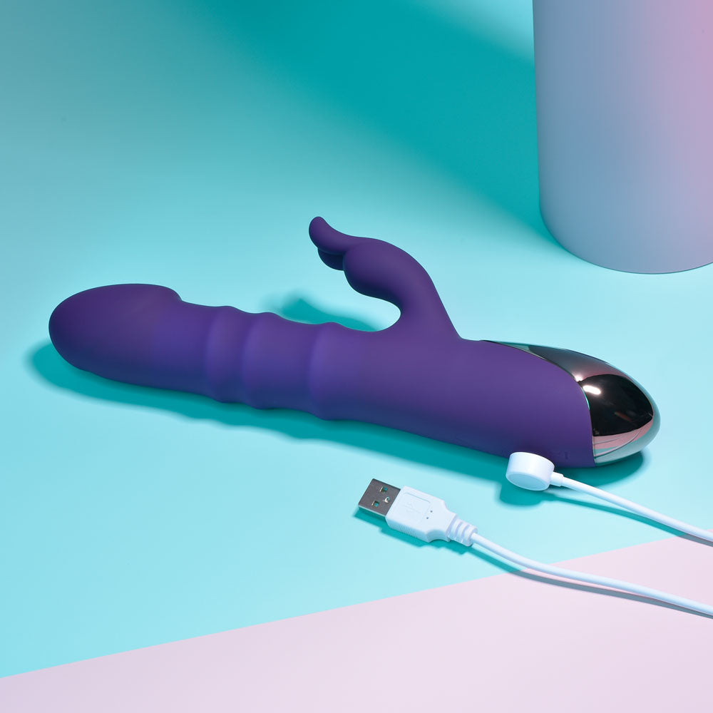 Playboy Pleasure HOP TO IT - 23.5 cm USB Rechargeable Rabbit Vibrator