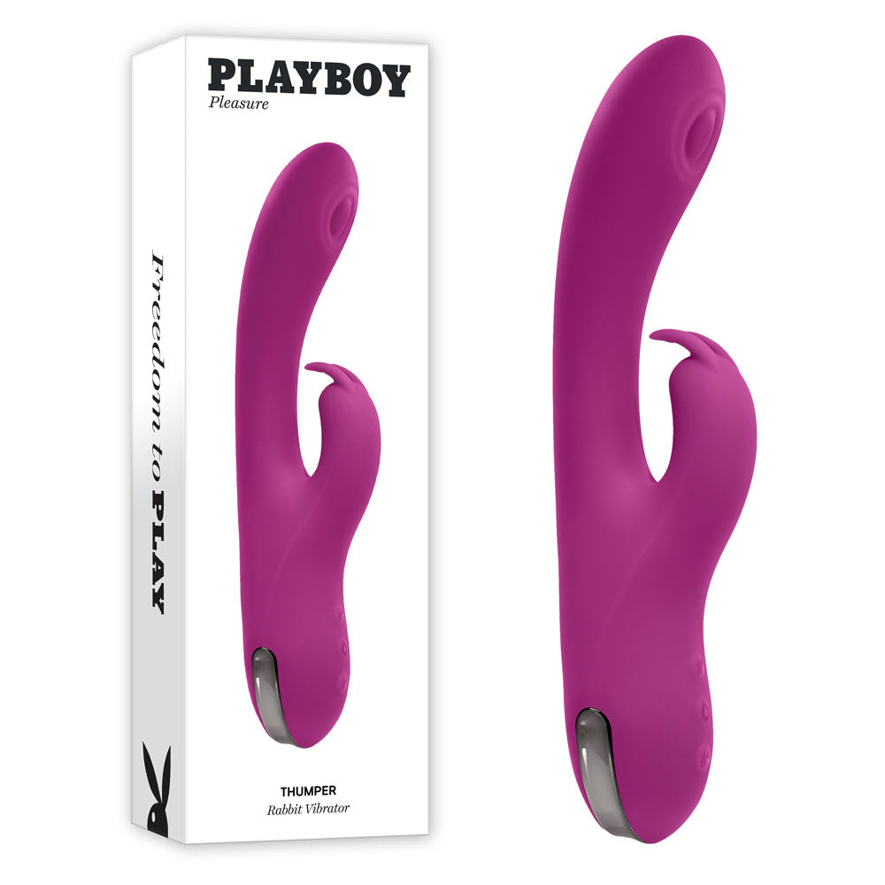 Playboy Pleasure THUMPER - 21.9 cm USB Rechargeable Rabbit Vibrator