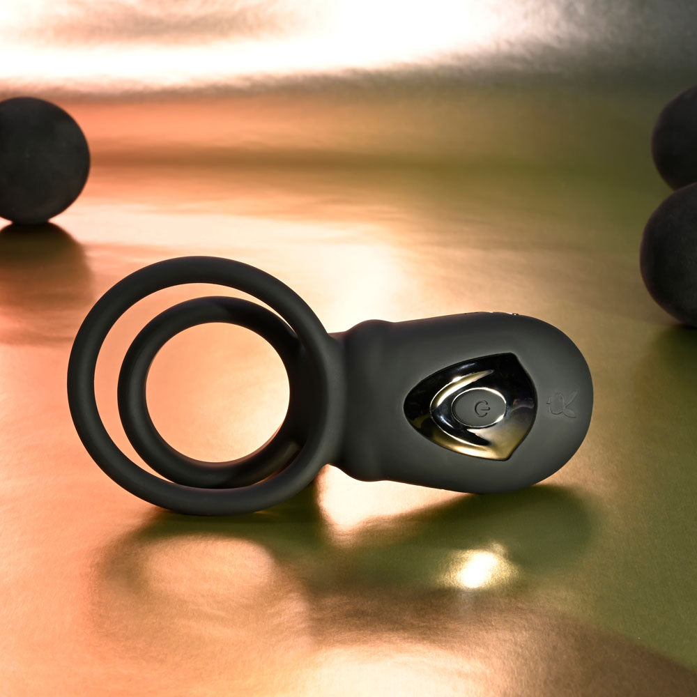 Playboy Pleasure JUST RIGHT - USB Rechargeable Vibrating Cock & Balls Rings
