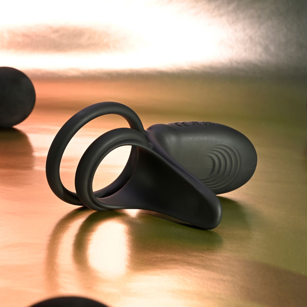 Playboy Pleasure JUST RIGHT - USB Rechargeable Vibrating Cock & Balls Rings
