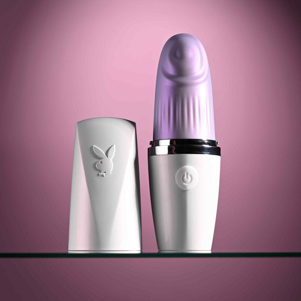 Playboy Pleasure GETAWAY - White/ 14.2 cm USB Rechargeable Tapping Stimulator
